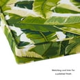 thumbnail image 6 of Greendale Home Fashions 18 x 18 in. Palm Leaves White Square Outdoor Chair Pad (Set of 2), 6 of 6