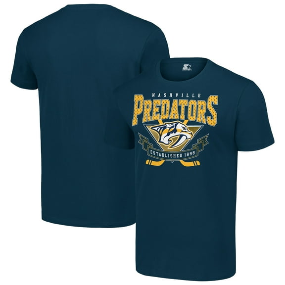 Men's Starter Navy Nashville Predators Team Logo Graphic T-Shirt