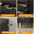 thumbnail image 4 of Commode à 3 Tiroirs avec Tiroirs Profonds et Dessus Grand Table de Nuit Moderne MDF Résistant aux Rayures Anti-Basculement pour Chambre Noir, 4 of 9