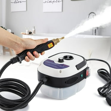High Pressure Steam Cleaner, 2500W Portable High Temp Bathroom Power Steamer Cleaning Machine Steam Humidity Adjustable For Home Use Kitchen Grease Car Detailing (110V, White)