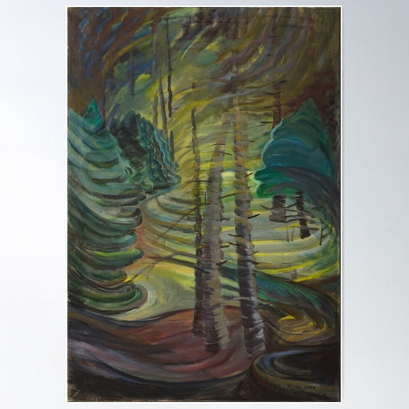 Emily Carr Dancing Sunlight Poster Wall Art, Modern Wall Decor For Living Room Bedroom, 8x12 UNFRAMED