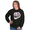 thumbnail image 4 of Troll Face You Mad Meme Big Smiley Sweatshirt for Men or Women Brisco Brands S, 4 of 6