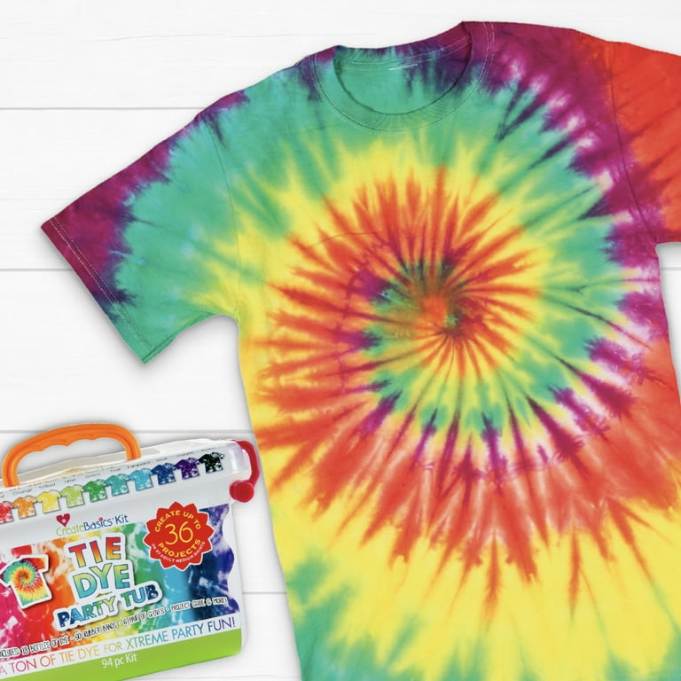 Tie Dye Kit for Kids and Adults - Easy DIY Tie Dye Party Kit with 18  Colors, Fabric Dye Refills, Rubber Bands, Gloves, Table Cover + More  Supplies 