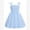 Blue, variant on IBTOM CASTLE Girls' Bow Spaghetti Strap Dress - Adjustable A-Line Bubble Hem Party Dress for Summer Birthday Party School 10-11 Years Black