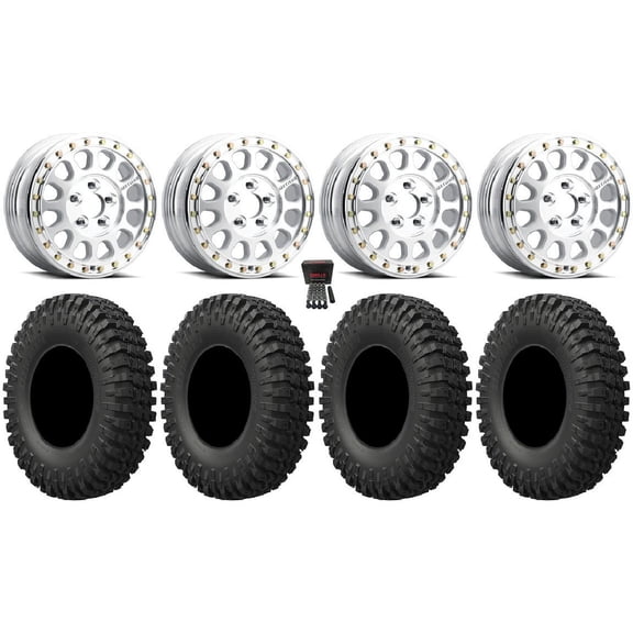 Method 401-R Beadlock Wheels Raw 35" MotoCrusher Tires Polaris RZR Turbo R & Pro R Ranger 1500 Xpedition