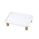 thumbnail image 3 of Soporte elevado para cuenco para gatos, cómodo, lavable, protege el cuello, suministros para mascotas, soporte para plato de alimentación para Blanco, 3 of 9