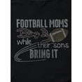 thumbnail image 4 of Women'S Casual Crew Neck T-Shirt with Football Moms Quote, Rhinestone Embellished, Short Sleeve, Cotton Knit Fabric, Medium Stretch, 180g/m², Spring/Summer/Fall Fashion Top, Casual Sporty Tee, 4 of 7