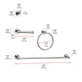 thumbnail image 3 of Elegant Kitchen and Bath Freya 4-Piece Bathroom Hardware Set in Chrome, 3 of 12