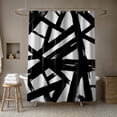 thumbnail image 4 of Creative Products Black Paint Strokes 71x74 Shower Curtain, 4 of 7