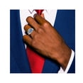 thumbnail image 2 of Bague Aigle Texturée en Émail Bleu pour Homme en Acier Inoxydable, 2 of 4