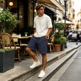 thumbnail image 4 of Resicozy Mens Athletic Shorts Quick Dry Elastic Waist Gym Workout Lightweight Stretch Shorts with Pockets Navy 3XL, 4 of 6