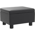 thumbnail image 4 of Small Foot Stool Under Desk Foot Stools Ottoman Footstool Foot Stools Small Footstools Foot Stool for Living Room Foot Rest 15" W x 12" D x 9.5" H Faux Leather Black, 4 of 18