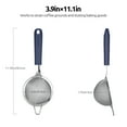 thumbnail image 3 of 18/8 Stainless Steel Mesh Strainer: U-Taste 3.9 Inch Kitchen Fine Mesh Sieve Food Colander with Riveted Sturdy Silicone Handle and 30 Mesh Hole for Straining Flour, Pasta, Fruit, Quinoa (Blue), 3 of 12