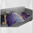 thumbnail image 6 of Northwoods Soft Flannel Fleece Throw Blanket, Mountain Scenery with Lonely Pine Tree River and Hills at the Back, Cozy Plush for Indoor and Outdoor Use, 60" x 80", Violet Pink Pale Grey, by Ambesonne, 6 of 6