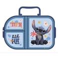 thumbnail image 1 of Contenedor Lunch Box Plástico, Diseño Stitch Live Action Aloha, 3 Divisiones con Cierre de Clip, Libre de BPA, Color Azul, 1 of 1