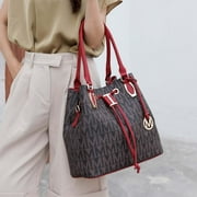 MKF Collection Jane Womens Shoulder Bag, Vegan Leather Hobo Bag Bucket Bag Handbag Purse by Mia K. - Black