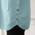 thumbnail image 4 of Plus Size Cardigan Sweater New Hooded Cardigan for Women with Pockets Fall Fashion Open Front Knit Hoodie Sweater Side Button Outerwear Light Blue One Size, 4 of 6