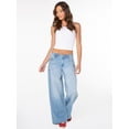 thumbnail image 2 of Celebrity Pink Women's and Women's Plus Slouchy Wide Leg Jean with Back Buckle, Sizes 1-24, 2 of 7