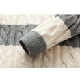 thumbnail image 5 of Mens Cardigan Sweaters New Round Neck Color Blocked Striped Knitted Bottom Mens Workout Jacket,Light Gray,XL, 5 of 7