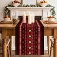 thumbnail image 2 of Table Runner 70 Inches Long for Kitchen Dining, Red Black Boho Dresser Scarf Farmhouse, Dining Table Decorations for Wedding/Parties, Vintage Ethnic Tribe Abstract Art Retro 13 x 70 In, 2 of 8