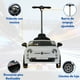 thumbnail image 2 of FIAT 500 Carro Montable Para Niños y Bebes - Función 3 En 1 Carriola, Camina o Monta – Coche Con Música y Claxon - Blanco, 2 of 7