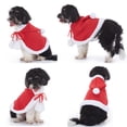 thumbnail image 6 of Small Dog Christmas Costume, Christmas Halloween Pet Clothes, Pet Cosplay Costumes Party Dressing up, Dogs Cats Outfit for Small Medium Dogs Red Cloak L, 6 of 7