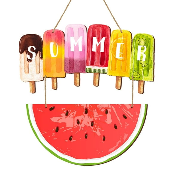FNGZ Hangs Clearance Promo Watermelon Door Sign Summer Welcome Door Hanger Wood Front Door Wreath Decor Wall Hanging Housewarming Gift Home Decor