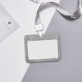 thumbnail image 6 of Cauagu GlitterSilver for ID Badge Holder,Badge Holder with Windows Key Card Work Badge Sleeve for Office/ Factory/ID Credit Cards/Proximity Key Cards, 6 of 7
