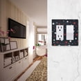 thumbnail image 5 of Yayeee Rocker Switch Wall Plate 1-Gang 4.6"x2.9" Home Decorative Outlet Cover, Blue Stars Pattern, 5 of 6