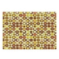 thumbnail image 1 of Mid Century Cutting Board, Retro-Themed Styled Round Edged Square Pattern in Old Earth Tones, Decorative Tempered Glass Cutting and Serving Board, Large Size, Brown Yellow Coral, by Ambesonne, 1 of 1