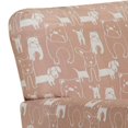 thumbnail image 3 of Benjara Tye 24 Inch Kids Rocking Chair, Soft Pink, White Dog Print, Brown Legs, 3 of 5