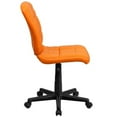thumbnail image 2 of Pemberly Row Contemporary Mid Back Quilted Office Swivel Chair in Orange, 2 of 6