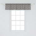 thumbnail image 2 of Ambesonne Lattice Window Valance, Hexagon Frames with Simple Abstract Lines on Vertical Borders Grid, Curtain Valance for Kitchen Bedroom Decor with Rod Pocket, 54" X 12", Charcoal Grey Eggshell, 2 of 3