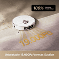 thumbnail image 2 of Dreame GoVac 500 Robot Vacuum and Mop, 19000Pa Suction, Tangle-Free, Remote Pet Monitoring, 167°F Water Self Clean, MopExtend Tech for Edge Cleaning, Smart Obstacle Avoidance, White, 2 of 8