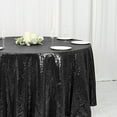 thumbnail image 5 of BalsaCircle 120" Sequin Round Tablecloth Black, 5 of 8