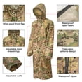 thumbnail image 3 of Waterproof Camouflage Rain Coat Men's Long Rain Jacket Lightweight Rainwear Rain Poncho Outdoor Camo Shelter Ground Sheet, 3 of 6