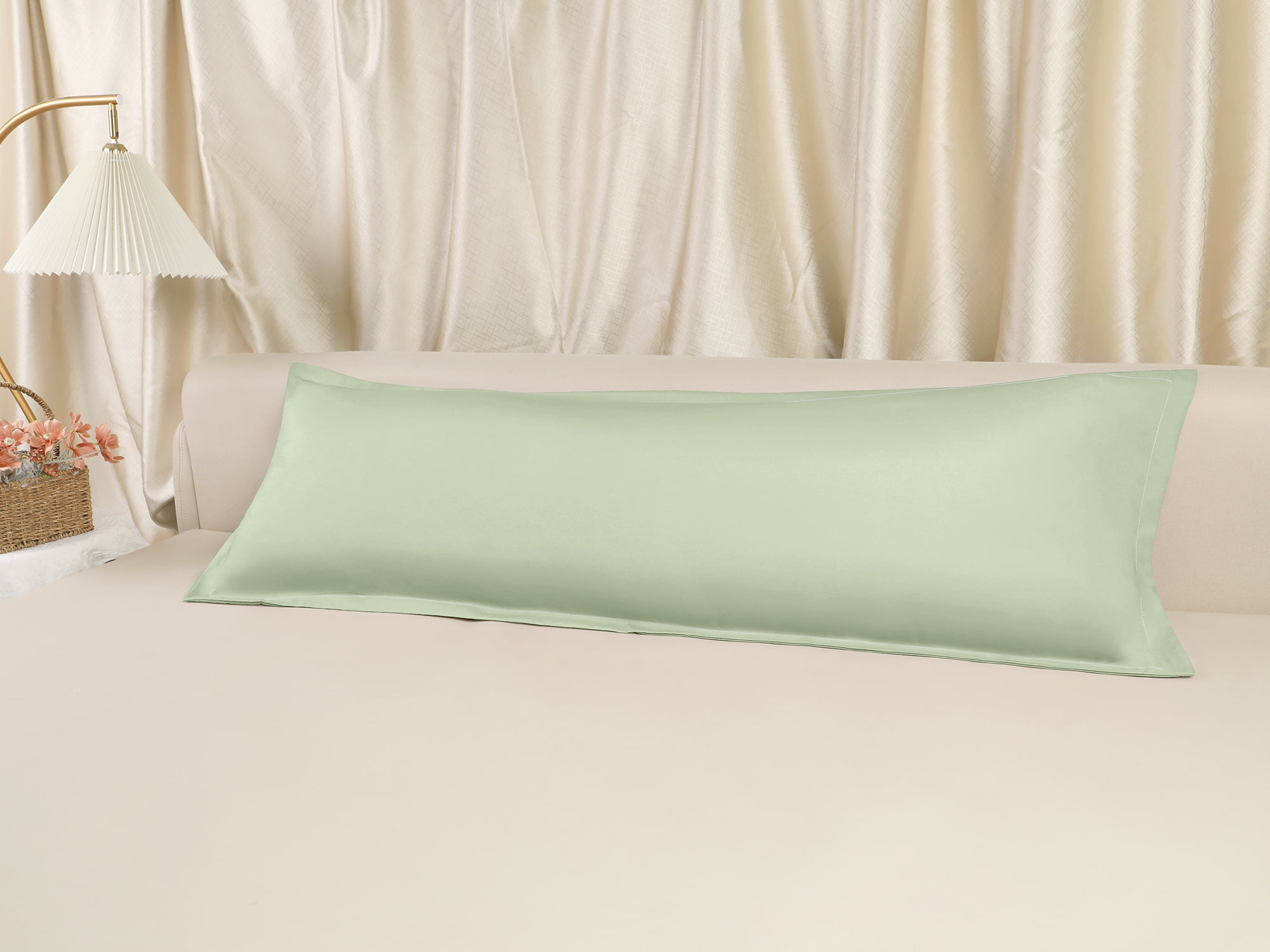 Unique Bargains 1 Pcs Pillow Cases Breathable Cooling Pillow Covers Green 20"x48"
