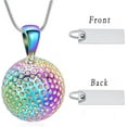 thumbnail image 2 of Golf Ball Urn Cremation Jewelry Urn Necklace for Ashes Stainless Steel Pendant Sport Memorial Keepsake Necklace Funeral Keepsake Urn Pendant Ashes Holder, 2 of 7