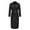 Black, variant on Yuncity Men's Pajama Sets Solid Color Thin Loose Long Sleeved Autumn Cardigan Gown Bathrobe Pjs Men Pajama Set L