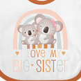 thumbnail image 4 of Inktastic Little Sister Newborn Baby Girls’ Boys or Girls Baby Bib, 4 of 4