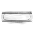 thumbnail image 4 of Auriga Fine Jewelry 14K White Gold 8mm Double Milgrain Men's Wedding Band Size- 6.5, 4 of 6