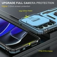 thumbnail image 2 of JiaheCover Case For Motorola Moto G Stylus 4G (2022), Armor Shockproof Magnetic Metal Ring Stand Slide Camera Lens Protector Case Cover,Lightblue, 2 of 7