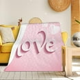 thumbnail image 5 of SLYNSHome Valentine's Day Gift Flannel Blanket for Mom,Wife,Throw Blanket for Couch Sofa or Bed Decorative Cozy Comfy Blanket - Pink, 5 of 5