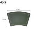 thumbnail image 2 of 4 Pcs Wedge Placemats For Round Table ,waterproof Pu Leather Mats For Stain Resistant Xmas Placemats, 2 of 5