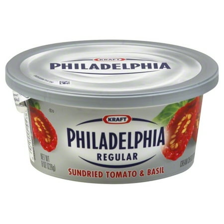 Kraft Philadelphia: Regular Sundried Tomato & Basil Cream Cheese Spread, 8 oz