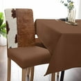 thumbnail image 2 of Chair Covers Set of 6, Western Cow Print Brown Stretchable Parsons Chair Slipcovers Removable Kitchen Chair Protector for Dining Room Animals Cowhide Vintage, 2 of 6
