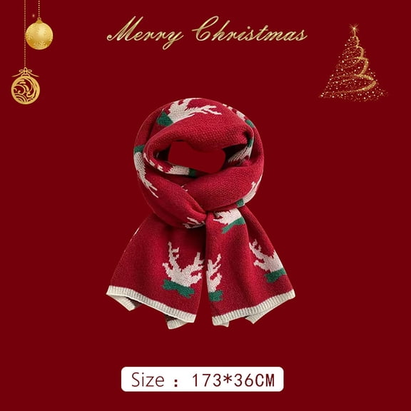 Red Silk Feeling Scarf for women Christmas Scarf Polyester Shawl Soft Tassel Plaid Large Oversized Scarves Wraps One Size