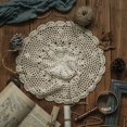 thumbnail image 3 of Fancy Rustic Cotton Lace Tablecloth Lace Floral Table Cover Dustproof Table Doilies B, 3 of 6