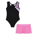 thumbnail image 6 of iiniim Kids Girls Gymnastics Workout Sleeveless Print Leotards with Shorts Ballerina Ballet Dance Outfit Leopard 6, 6 of 7
