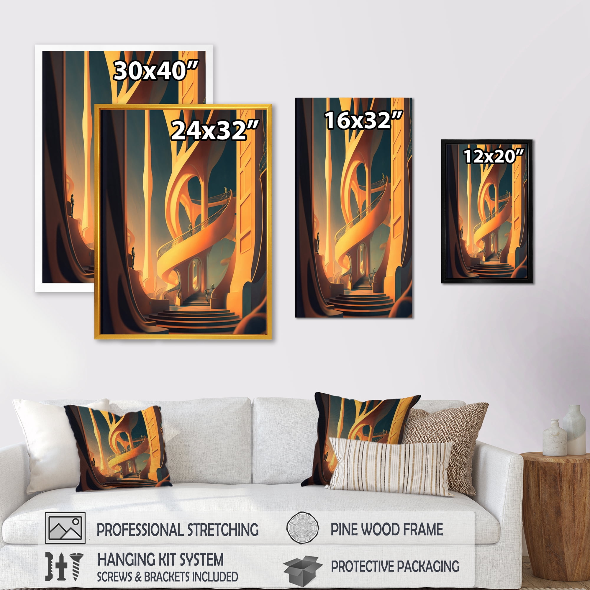Designart Futuristic Designs II Canvas Wall Art